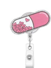 Pink Nurse Badge Reels