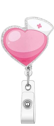 Pink Nurse Badge Reels