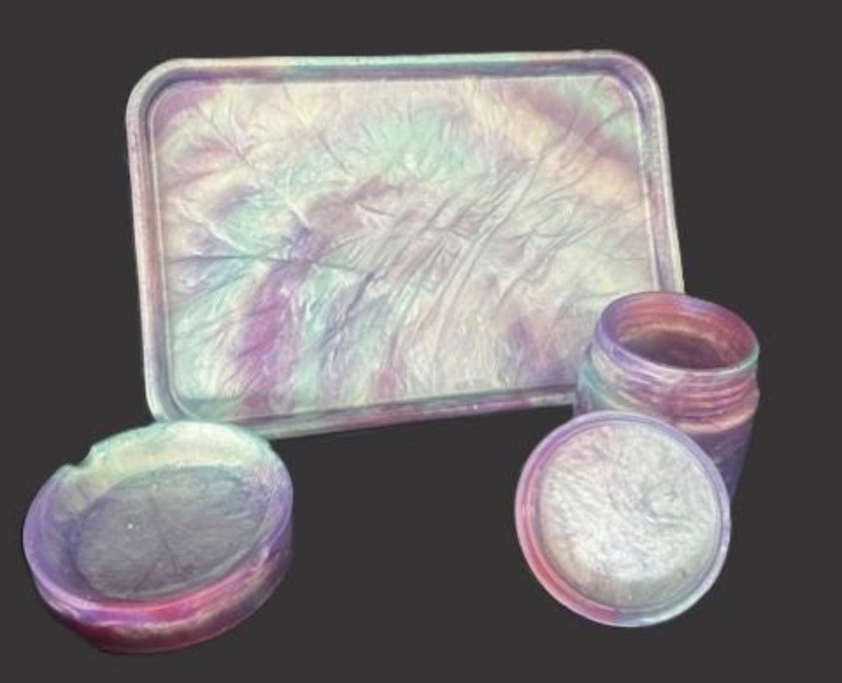 3 piece rolling tray set