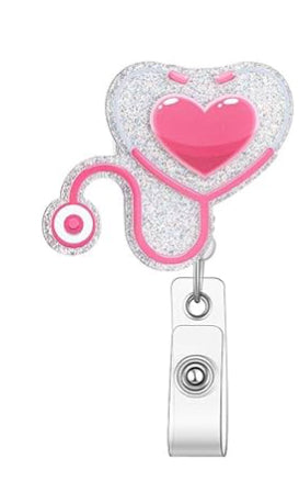 Pink Nurse Badge Reels