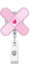 ￼Pink Nurse Badge Reels